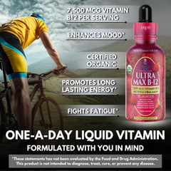 Strawberry flavor B12 bottle with label and dropper