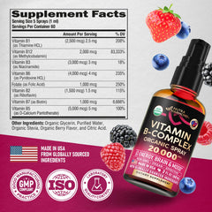 Made in USA marking on Vitamin B-Complex spray bottle