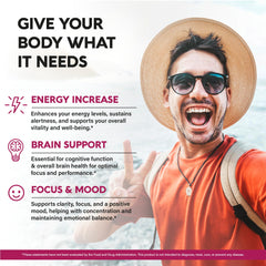 Front view of USDA Organic B12 Drops 5000mcg bottle berry flavor