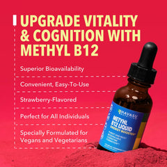 Side view of 1 oz bottle of B12 liquid drops