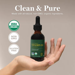 USDA Organic Vitamin D3 5000IU liquid drops bottle