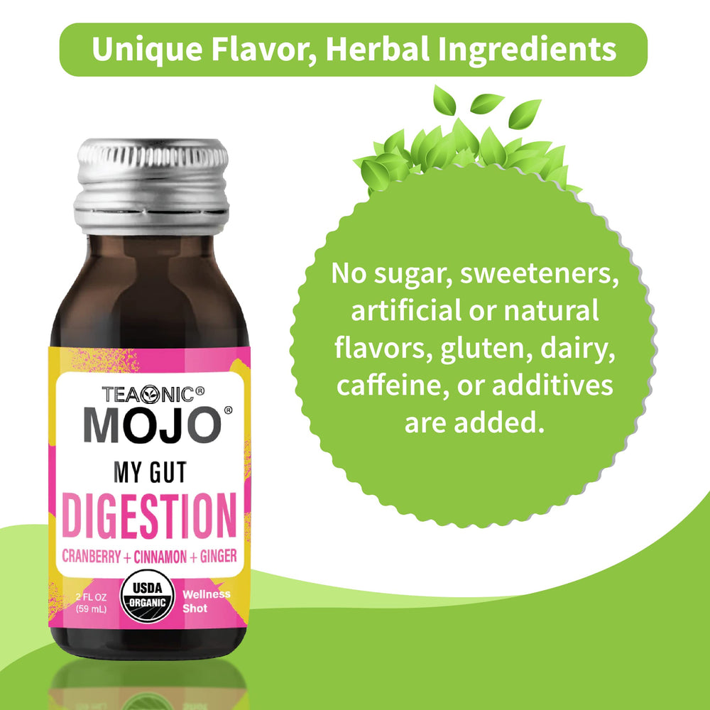 USDA Organic certification logo for TEAONIC My Gut Mojo