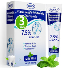 USKICH 7.5% Nano-Hydroxyapatite toothpaste tube close-up