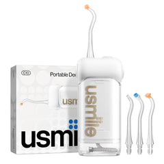 usmile C10 blue unit with water flosser nozzle