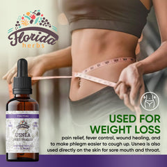 Front label of Usnea tincture organic extract
