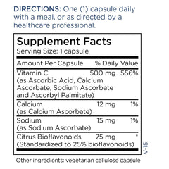 Amber BPA-free bottle packaging for vitamin C supplement