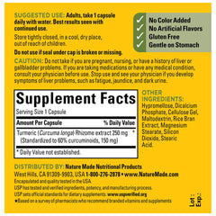USP Verified Turmeric Curcumin label