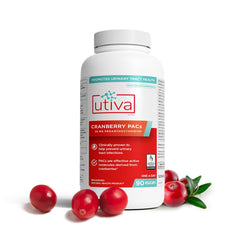 Utiva Cranberry PACs bottle with label