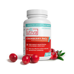Utiva Cranberry PACs 30 Veggie Capsules bottle