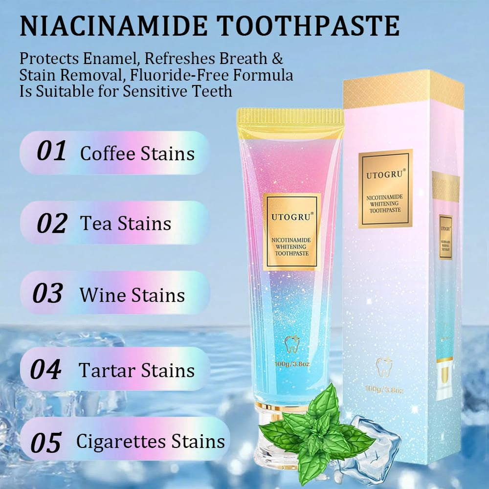 Peppermint oil and fluoride-free formula concept