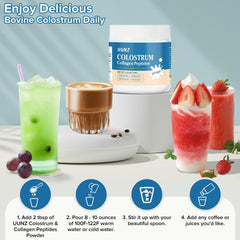 Label showing 45% IgG content in the powder