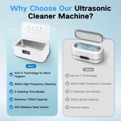 Ultraviolet UV-C lamps included for professional deep cleaning