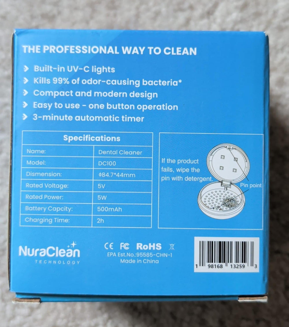 Compact ultrasonic cleaner designed for dental appliances