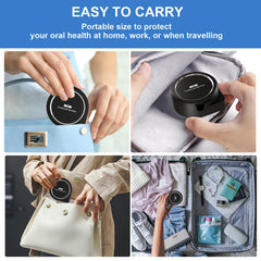 Drying air vent and fan inside the sanitizer holder