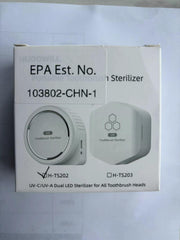 Fits both electric and manual toothbrush heads with holder