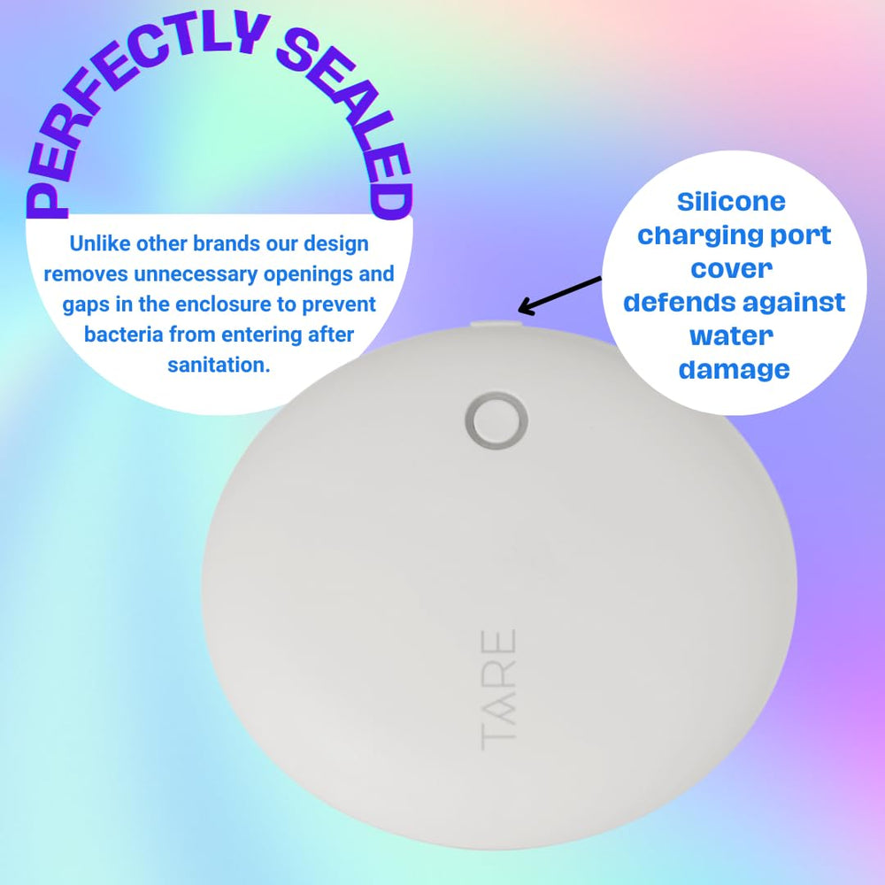 USB-C charging cable connected to UVC Retainer Case White