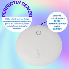 USB-C charging cable connected to UVC Retainer Case White