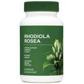 Front view of Uvlbsg Floraviva Rhodiola Rosea Organic Capsules bottle