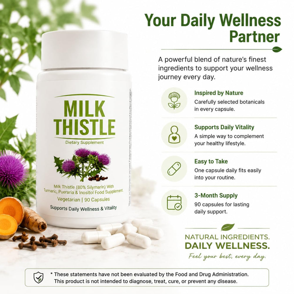 UVORA Milk Thistle nutrition label closeup showing standardized silymarin content and transparency