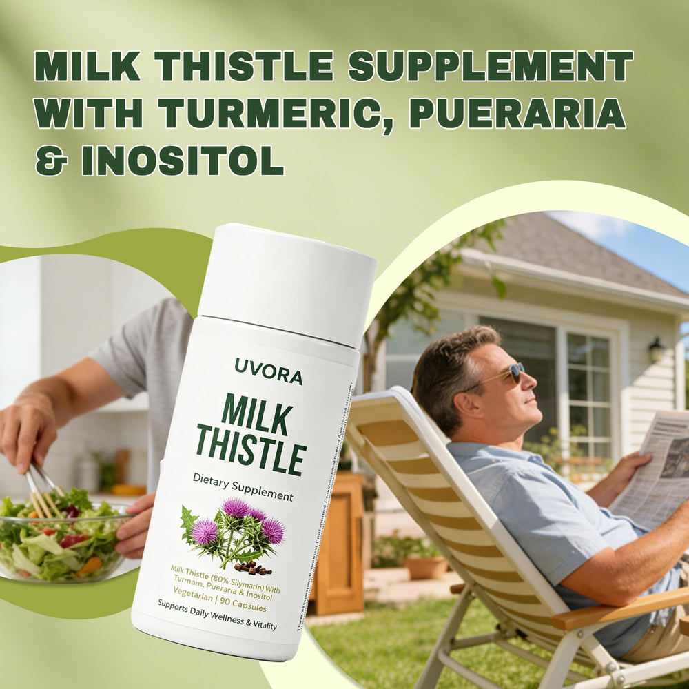 UVORA Milk Thistle turmeric detail highlighting 95% curcuminoids potency