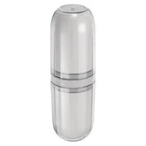 Transparent white uxcell travel toothbrush case with four cups