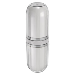 Transparent white uxcell travel toothbrush case with four cups