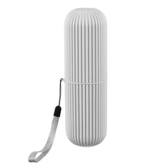 Gray uxcell travel toothbrush case - hero image showing size 190 x 60 mm