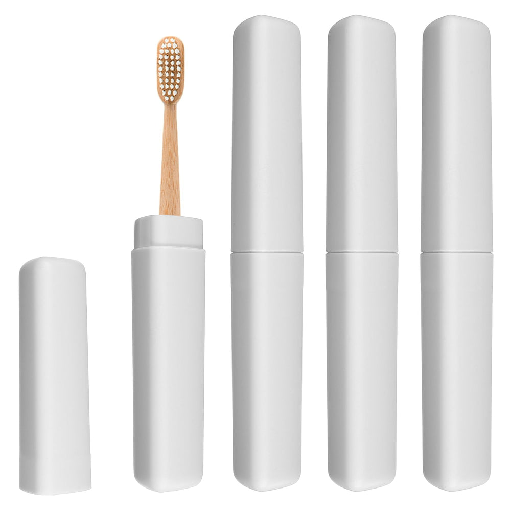 uxcell travel toothbrush case gray, 210 x 35 mm, 4-pack set