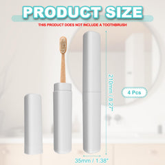 Open gray uxcell travel toothbrush case showing two-stage lid