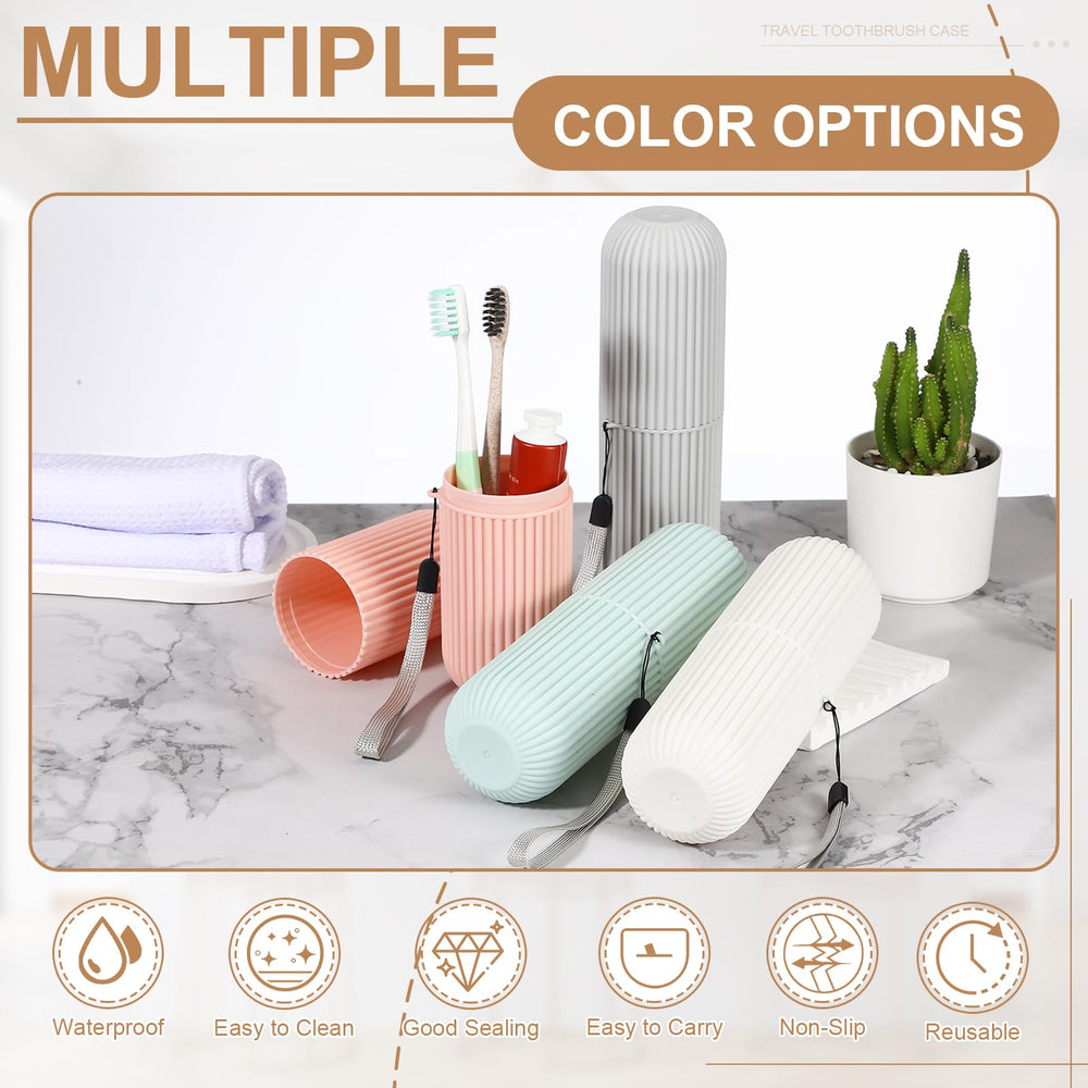 Portable lightweight toothbrush case fitted into a bag
