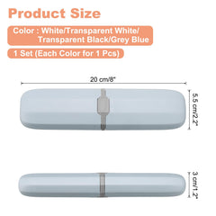 uxcell travel toothbrush case transparent black, 4-pack