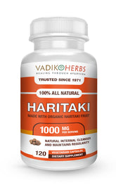 Certified Organic Haritaki Terminalia chebula in 100 Vegicaps by Vadik Herbs, USA