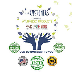 Herbal ingredients displayed with Kalmegh, Amla, Haritaki, Neem and more