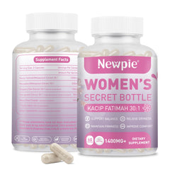 Vaginal Moisturizer Capsules bottle and packaging with Kacip Fatimah 1000mg and Slippery Elm