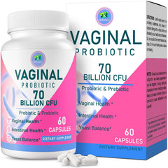 Bottle of Vaginal Probiotics with 70B CFU on label