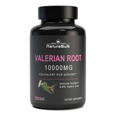 Front view of NatureBulk Valerian Root Capsules bottle