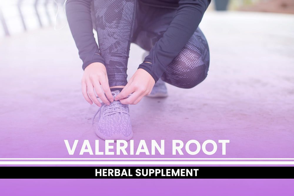 Amber bottle of valerian root capsules