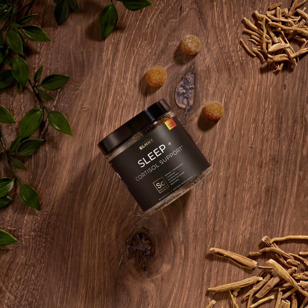 Valerian root extract icon with gummies