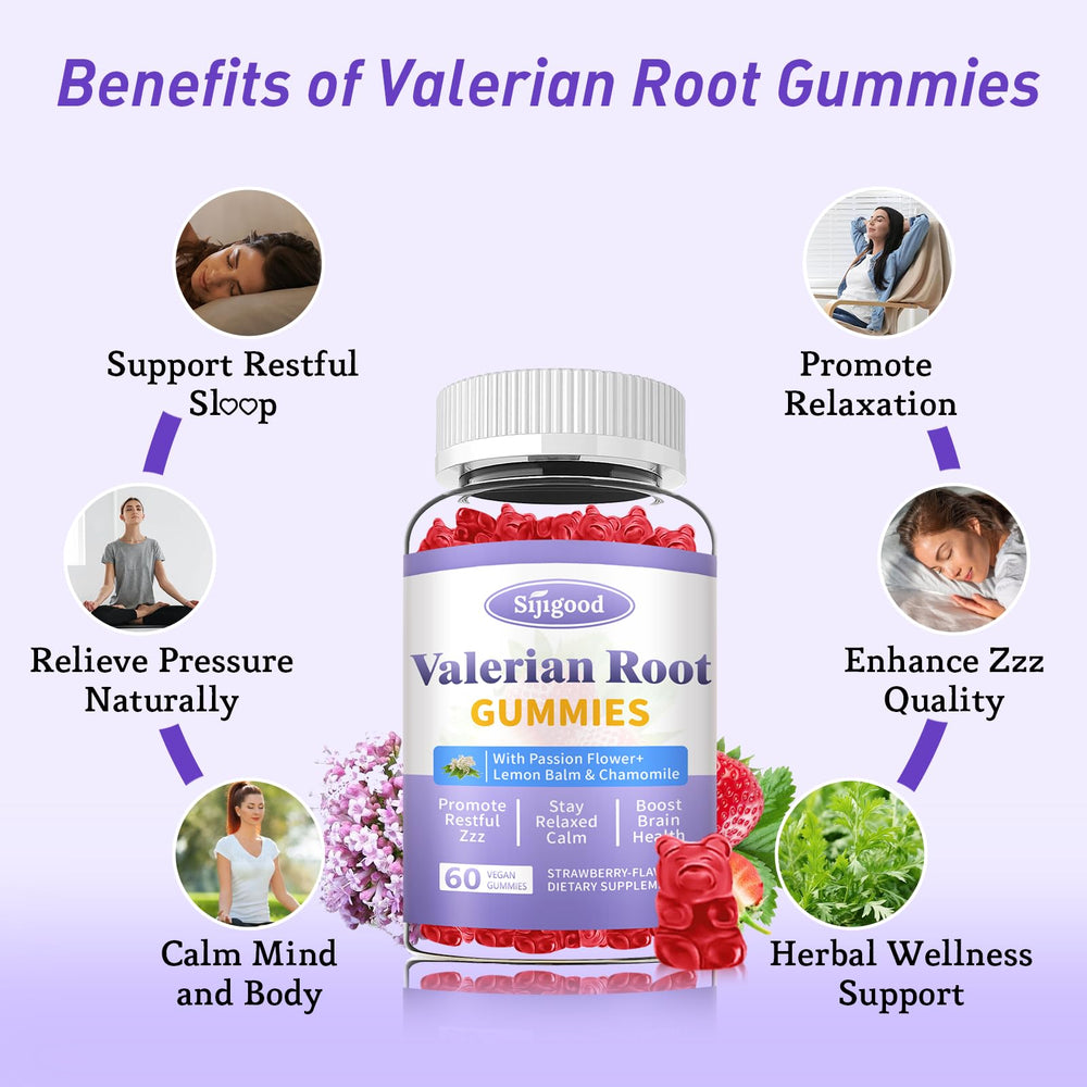 valerian root gummies 120-count label