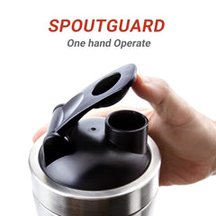 VALESKA leak-proof cap keeps shakes secure during travel.