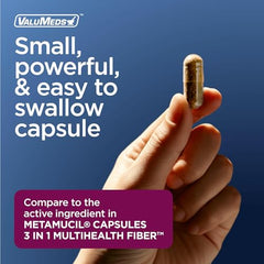 Psyllium husk capsules promoting heart health and fiber benefits