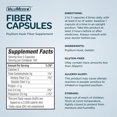 Sugar-free psyllium husk capsules for adults