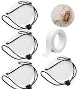 Vandorla Eye Shield 4-pack: transparent plastic shields with tape and elastic rope