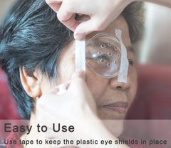 Comfortable Vandorla eye shield worn at night during recovery