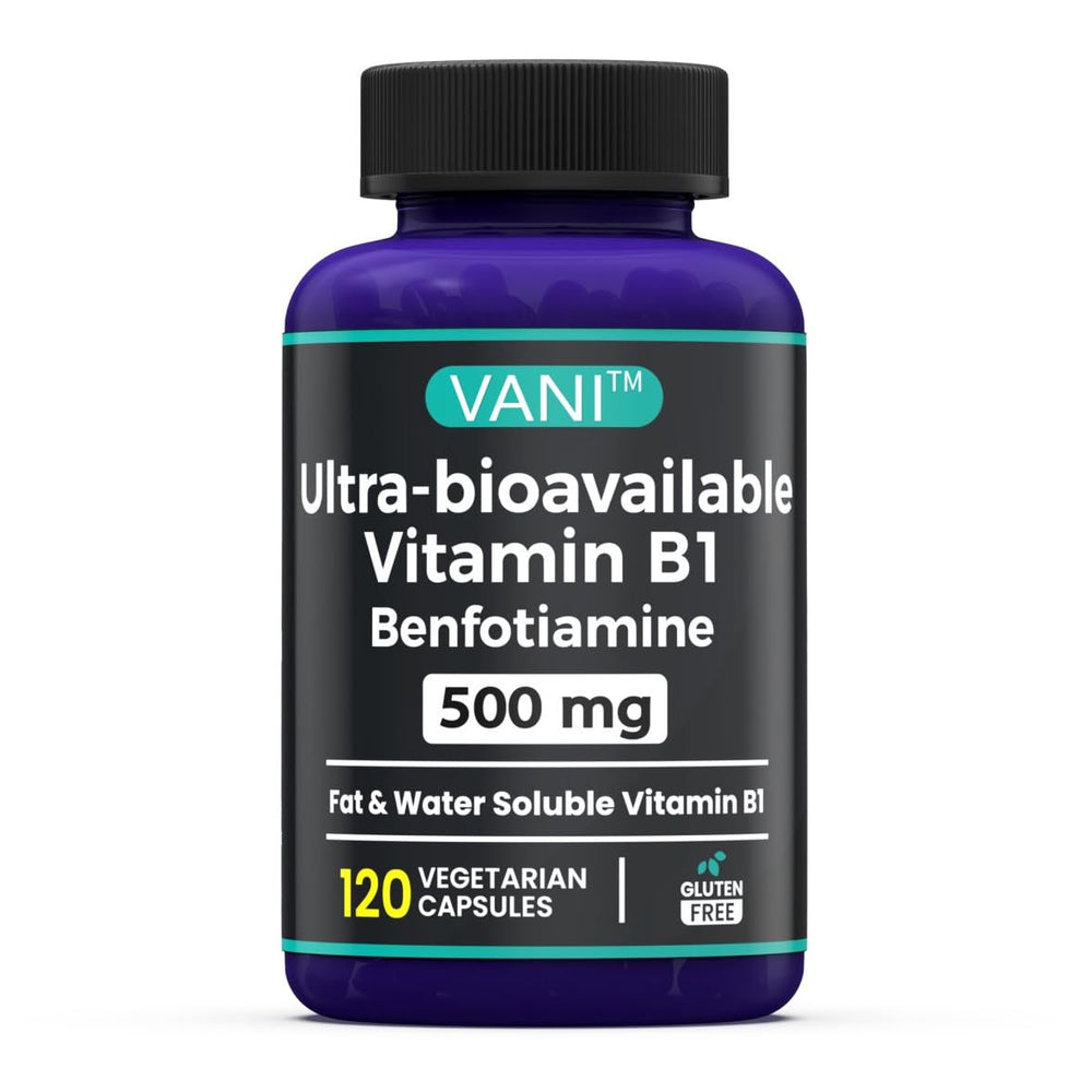 VANI Benfotiamine 500mg B1 capsules – 120 count