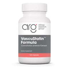 VascuStatin Formula bottle label with 120-count capsules