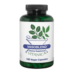 VasoBlend bottle label with cardiovascular support