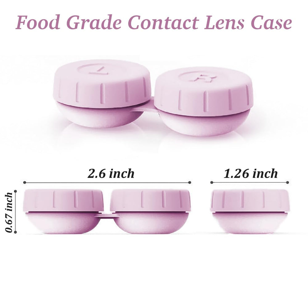 Vastsoon pink lens case replacement with lid open