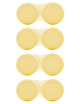 Vastsoon 4-pack yellow contact lens case set