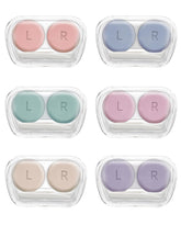 Vastsoon 6-pack colored contact lens cases with L and R indicators